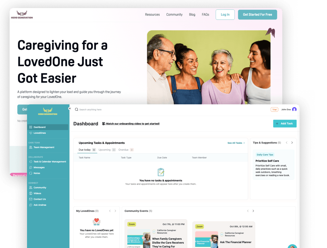 Designing and Building a Full-Featured Platform to Support Family Caregivers